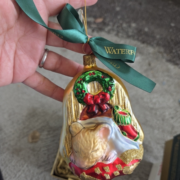 Waterford Red and Gold Holiday Ornaments - Picture 3 of 5